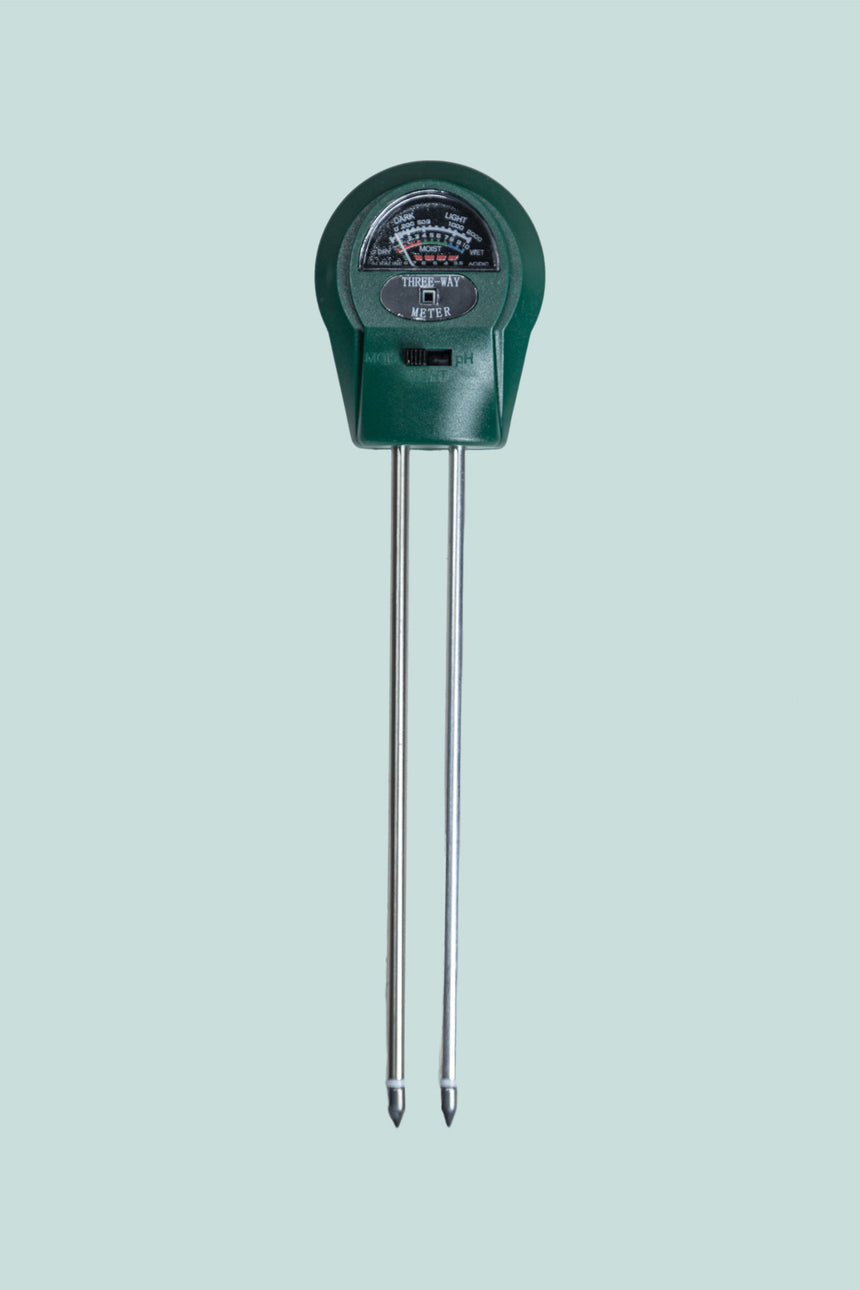 3 Way Soil Meter - Measure Moisture, pH & Light