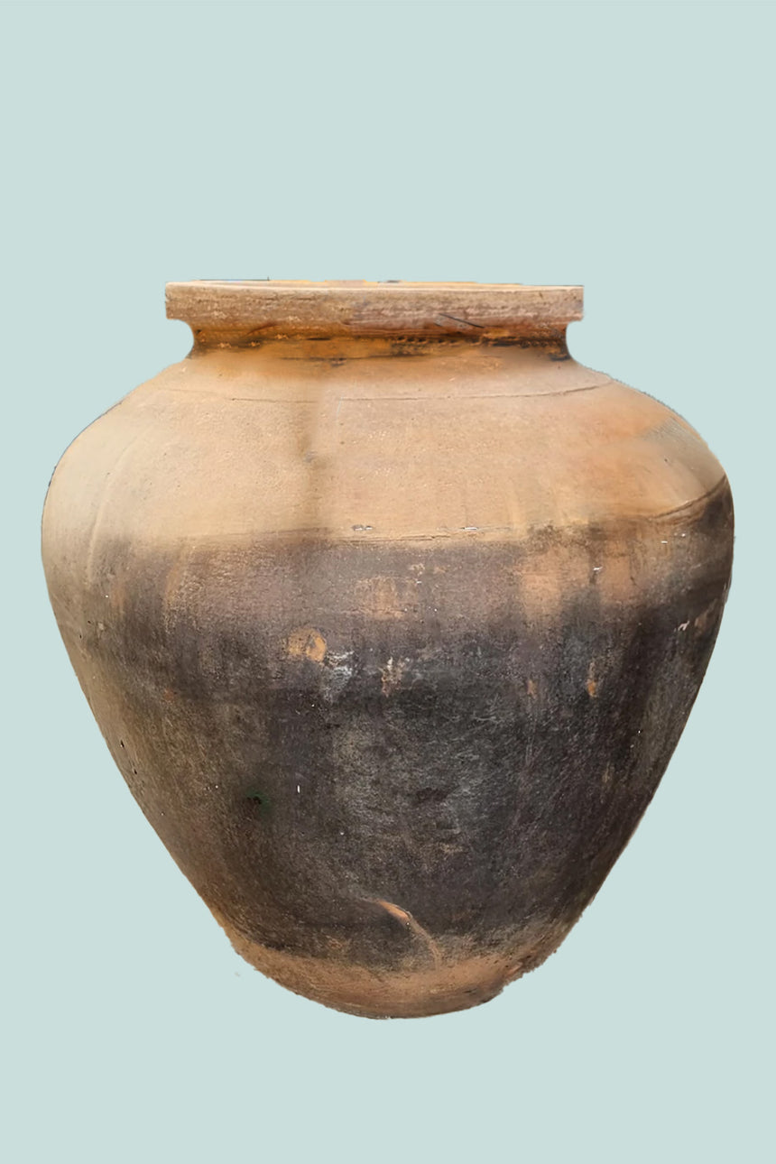 Antique Dark Terracotta Water Pot