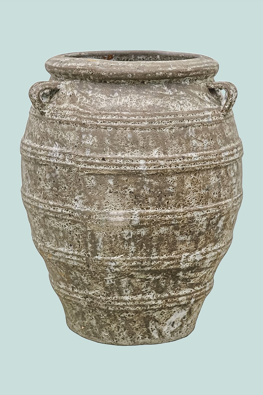 Lava Vase Planter - Heavy Glazed Earthenware Pot