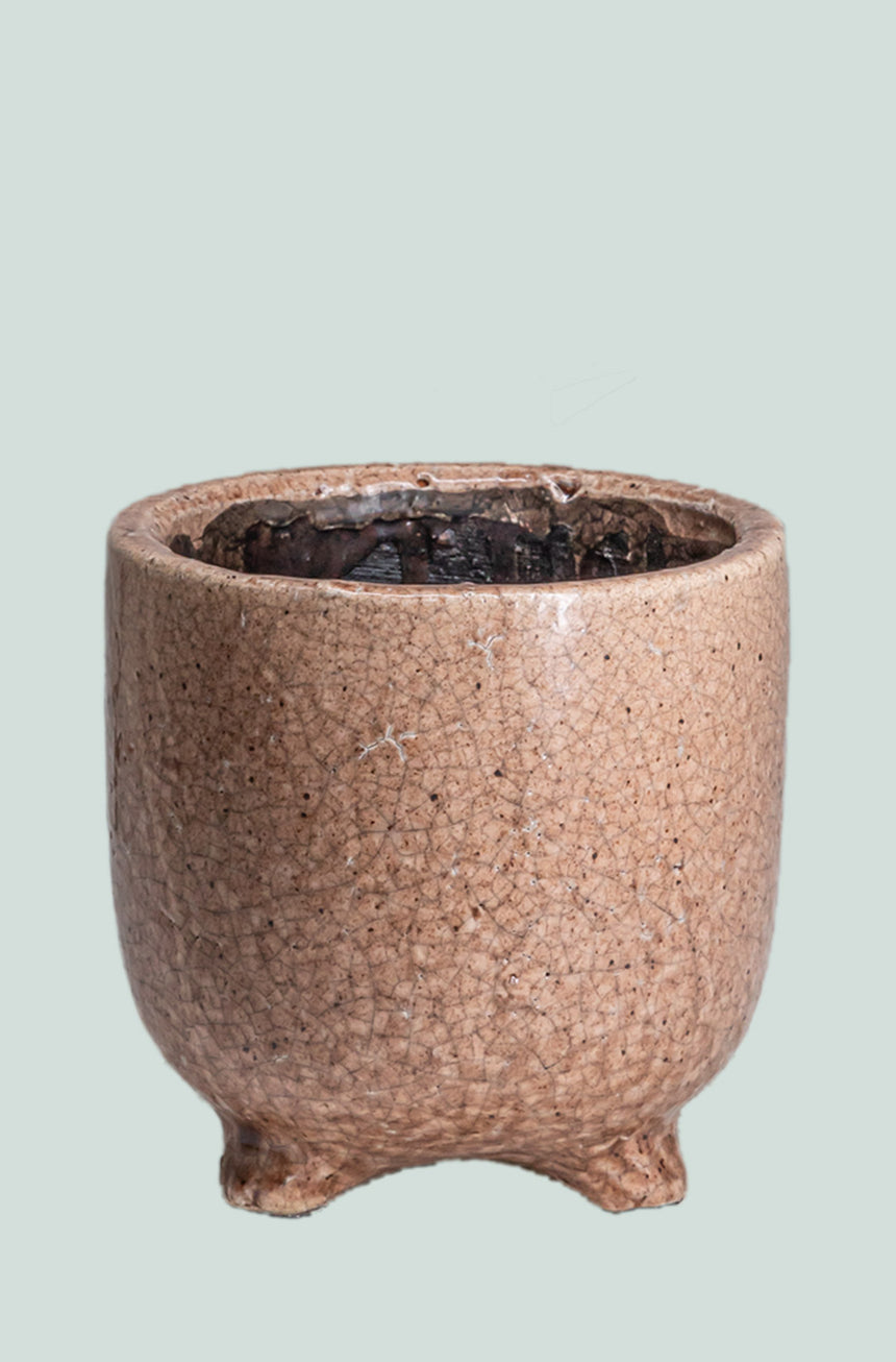 Sonora Crackle Glazed Ceramic Planter Range - 3 Sizes